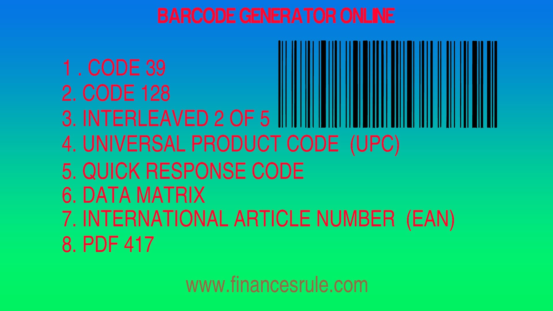 Barcode Generator - to Create Single Barcode Online