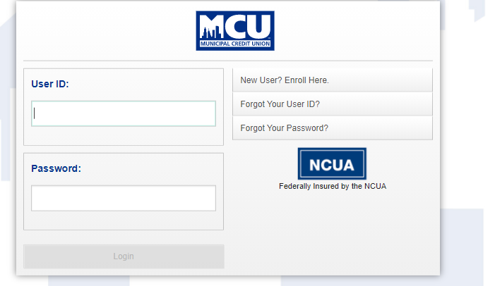 MCU Bank Online Banking Register Login Password Reset